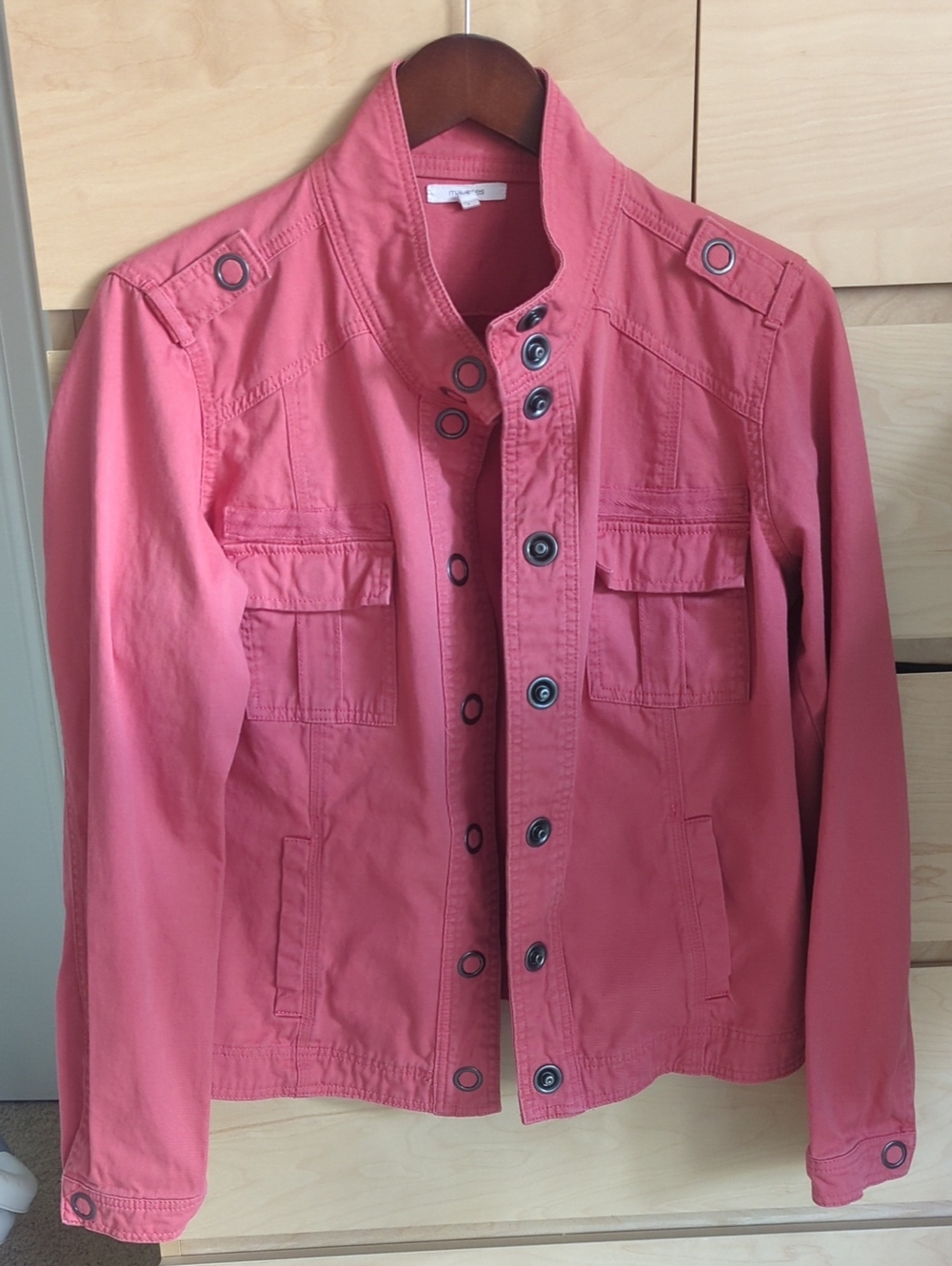 Maurices Coral Utility Button-Front Jacket